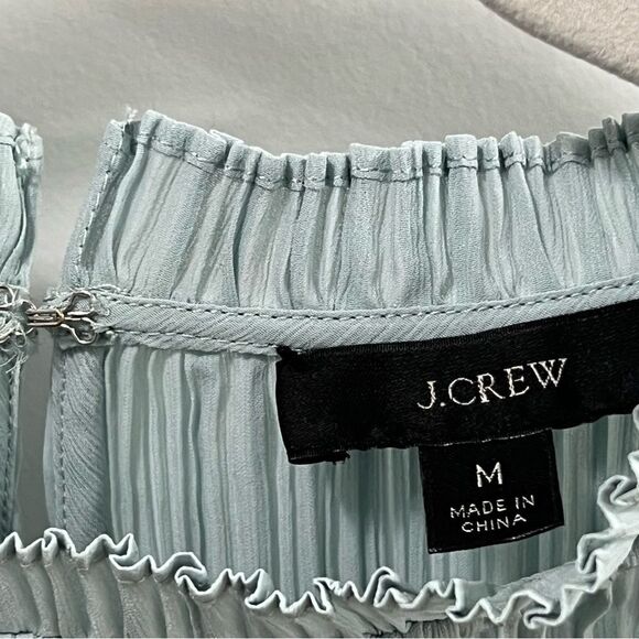J.Crew Crinkle-chiffon V-detail top Size M - Picture 7 of 8